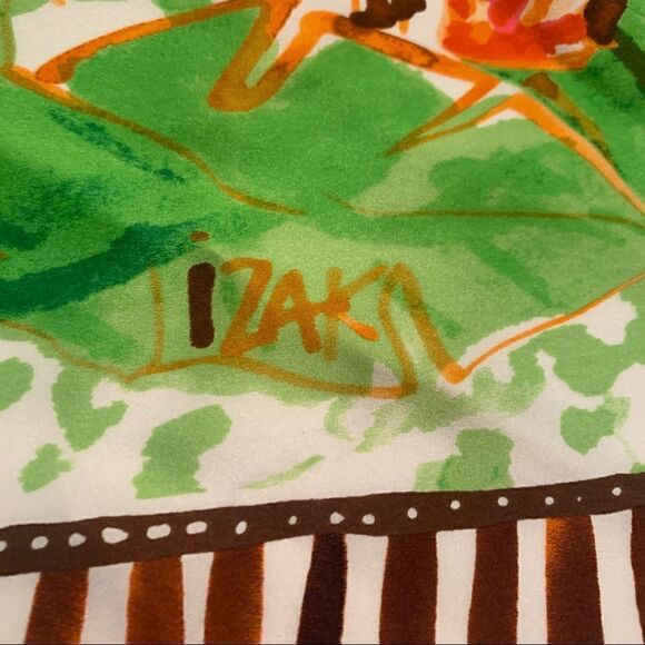 Henri Bendel Izak Cafe Girls Silk Scarf - Picture 8 of 8